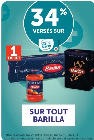 Gammes de pâtes et sauces Barilla