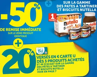 Gamme de pâtes à tartiner et biscuits Nutella