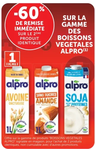 Boissons végétales Alpro