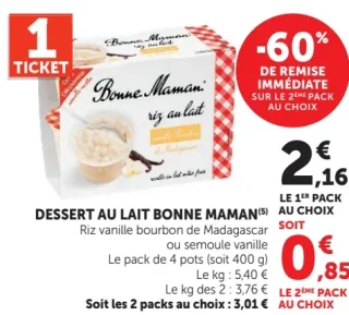 Dessert au lait Bonne Maman