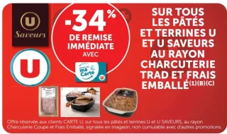 Tous les pâtés et terrines U et U Saveurs