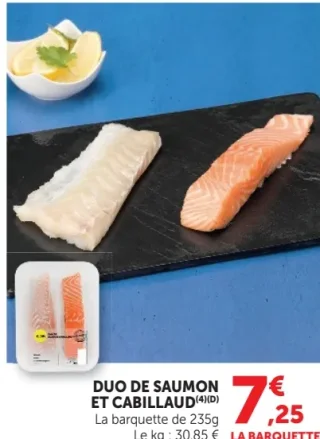 Duo de saumon et cabillaud U