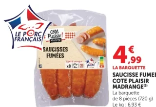 Saucisse fumée Cote Plaisir Madrange