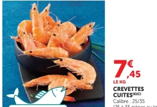 Crevettes cuites 25/35