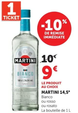 Martini 14,5° Bianco, Rosso ou Rosato