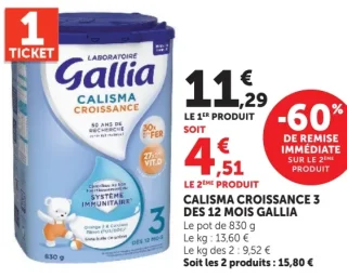 Calisma Croissance 3 des 12 mois Gallia