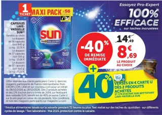 Capsules lave-vaisselle SUN 4en1 Pro-Expert