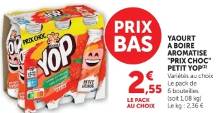 Yaourt à boire aromatisé Prix Bas Petit Yop