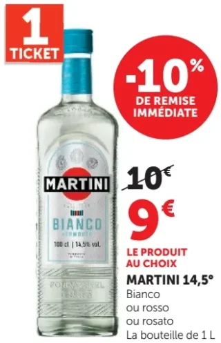 Martini Bianco ou rosso ou rosato