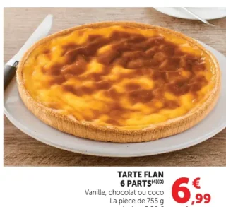 Tarte flan 6 parts