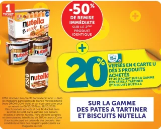 Pâtes à tartiner et biscuits Nutella