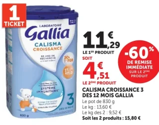 Calisma Croissance 3 des 12 mois Laboratoire Gallia