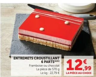 Entremets croustillant 6 parts