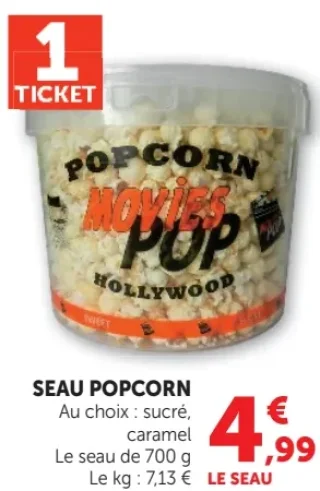 Seau Popcorn Hollywood