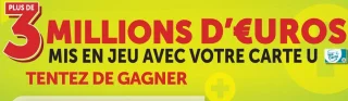 Jeu Les 20 Jours Plus - Plus de 3 millions d'euros mis en jeu avec votre Carte U