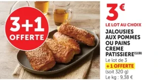 Jalousies aux pommes ou pains crème pâtissière