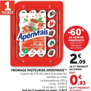 FROMAGE PASTEURISE APERIVRAIS Saveurs d'Italie