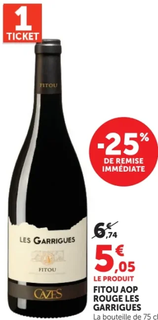 Fitou AOP Rouge Les Garrigues Cazes