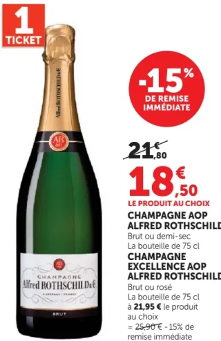 Champagne AOP Alfred Rothschild Brut ou demi-sec