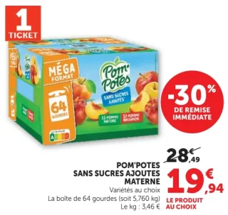 Pom'Potes Sans Sucres Ajoutés Materne