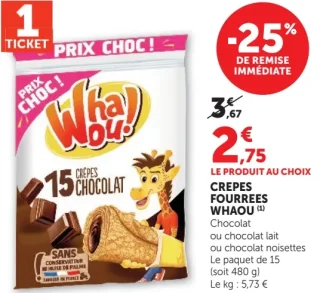 Crêpes Fourrées Whaou! Chocolat