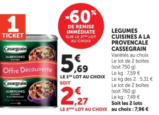 Légumes cuisinés à la Provençale Cassegrain