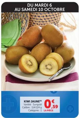 Kiwi Jaune Variété : Sungold
