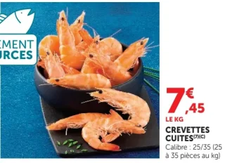 Crevettes cuites