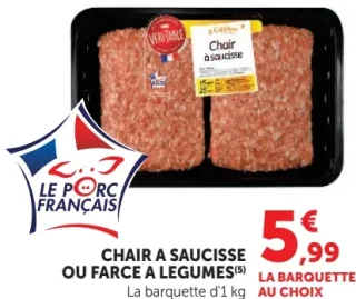 Chair à saucisse ou farce aux légumes à Cuisiner