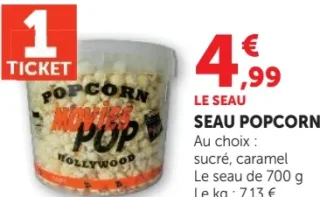 Seau Popcorn Hollywood Pop Corn
