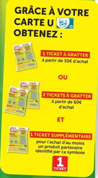 Jeu Les 20 Jours Plus - Tickets à gratter avec votre Carte U
