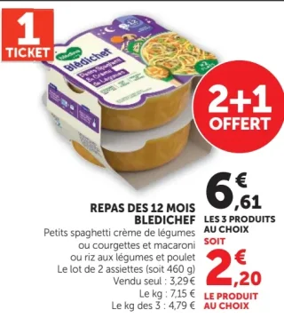 Repas dès 12 mois Bledichef