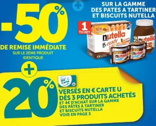 Gamme des pâtes à tartiner et biscuits Nutella
