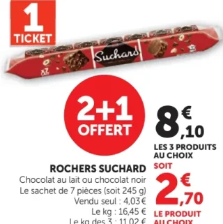 Rochers Suchard Chocolat au lait