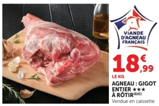 Agneau : gigot entier à rôtir