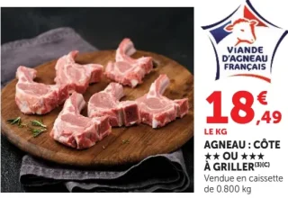 Agneau : côte à griller