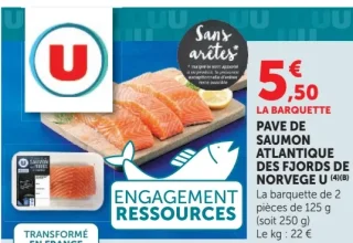 PAVÉ DE SAUMON ATLANTIQUE DES FJORDS DE NORVÈGE U