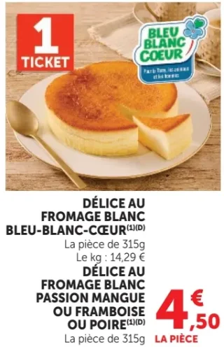 Délice au fromage blanc Bleu-Blanc-Coeur