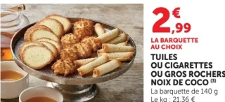 Tuiles ou cigarettes ou gros rochers noix de coco