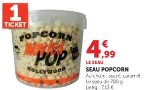 Seau popcorn Movies Pop Hollywood