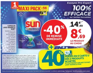 Capsules lave-vaisselle Sun Maxi Pack