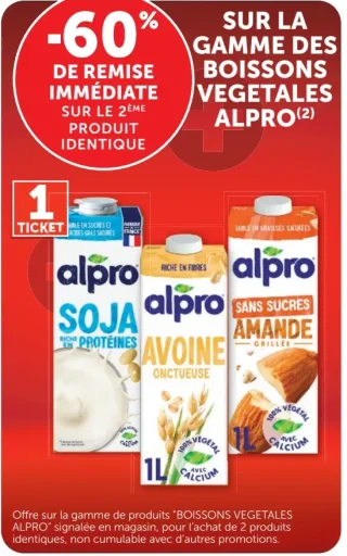 Gamme des Boissons Végétales Alpro