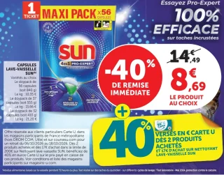 Capsules lave-vaisselle Sun