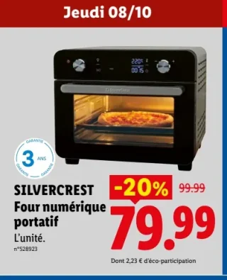 SILVERCREST Four numérique portatif