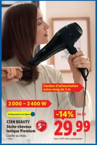 Cien Beauty Sèche-cheveux ionique Premium