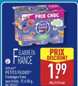 Yoplait Petits Filous Fromages frais aux fruits
