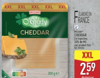 Milsani Cheddar en tranches
