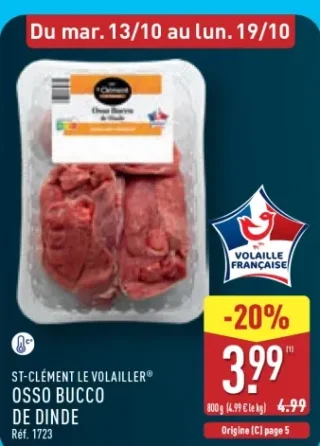 St-Clément Le Volailler Osso Bucco de Dinde