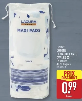 LACURA® COTONS DÉMAQUILLANTS OVALES
