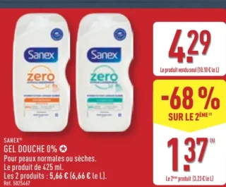 SANEX® GEL DOUCHE 0%